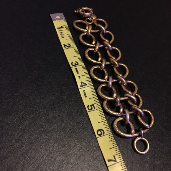 J Crew 7” Brushed Gold Lattice Bracelet - Picture 3 of 3